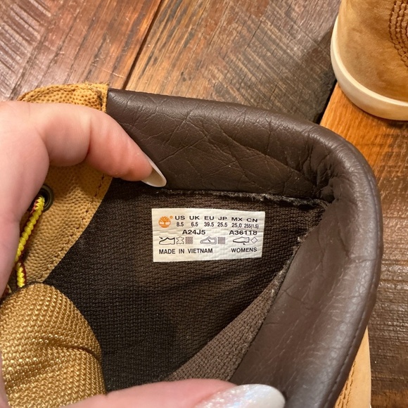Timberland Women’s A24J5 6” Lace-Up Waterproof Boots Wheat Nubuck Size 8.5 - Picture 12 of 12